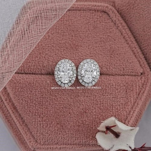 Oval Brilliant Moissonite Earrings