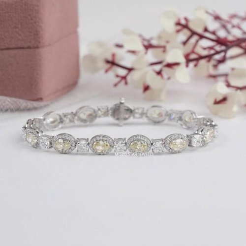 Oval Cut Lab Grown Diamond Bracelet