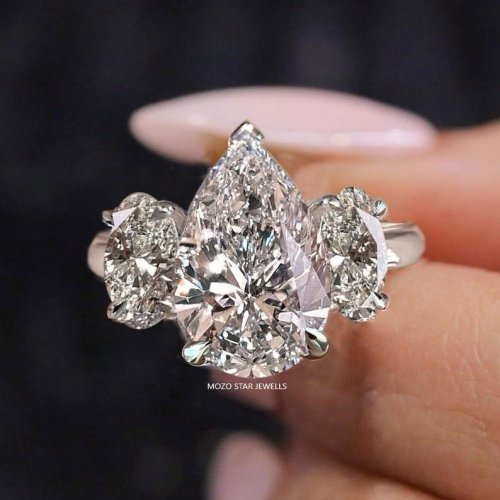 Pear Lab Grown Diamond Ring