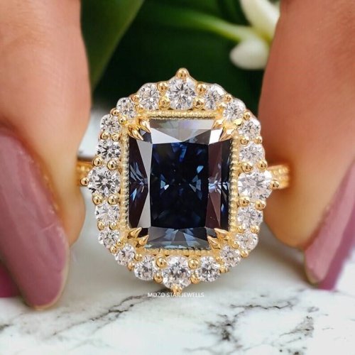 Radiant Cut Moissanite Ring