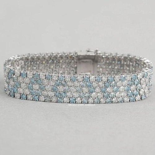 round cut diamond bracelet