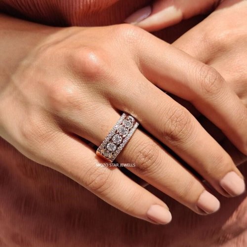 Round Cut Moissanite Diamond Ring