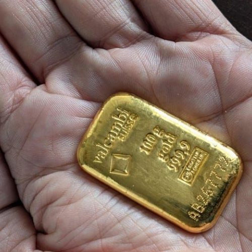 Golden 100gm Valcambi Suisse Gold Bar
