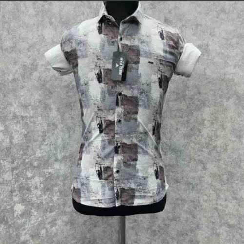 Modern Geometric Print Full Sleeve Shirt
