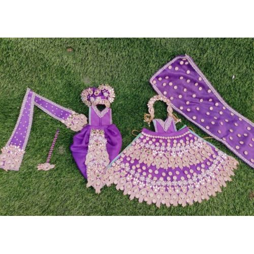 radha krishna in purple dress Purple traditional wear for puja and festivals
