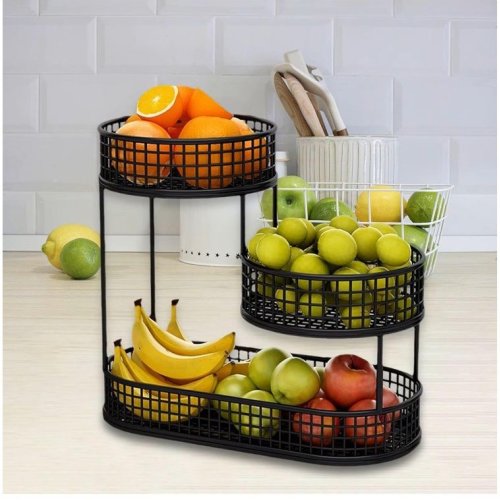 Metal 3 Tier Fruit  Vegetable Storage Basket