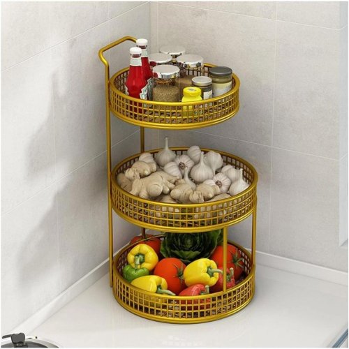 Metal 3 Tier Fruits and Vegetable Storage Basket