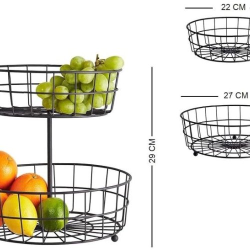 Iron  2 Layer Fruit  Vegetable Basket