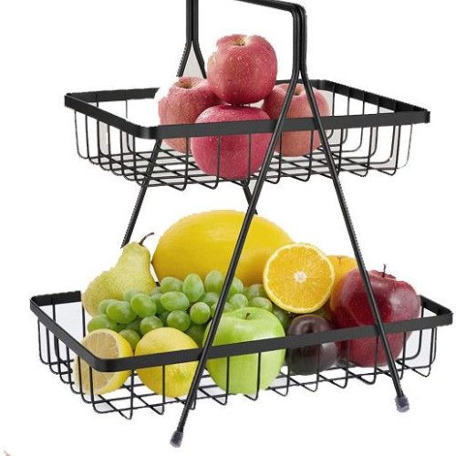 Metal  2 Tier Fruit Vegetable Basket