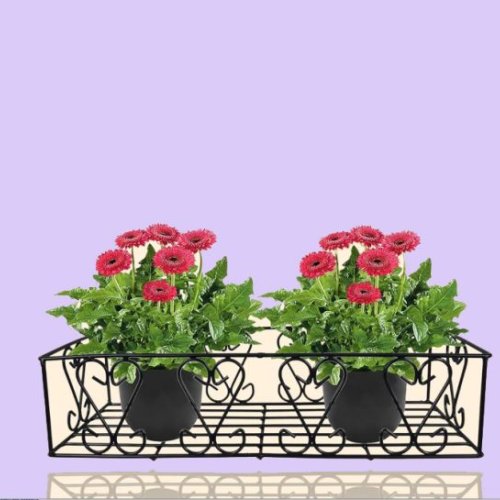 Metal Railing Flower Pot Stand