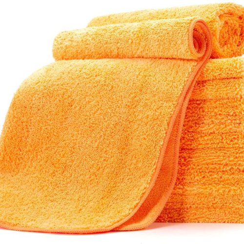 350 GSM Orange Microfiber Cleaning Towel