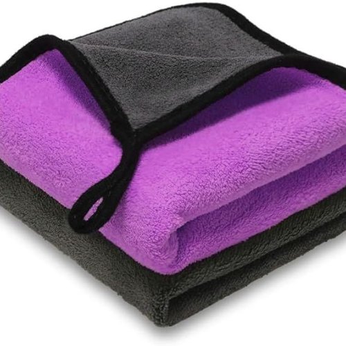 700 GSM Purple Microfiber Cleaning Towel