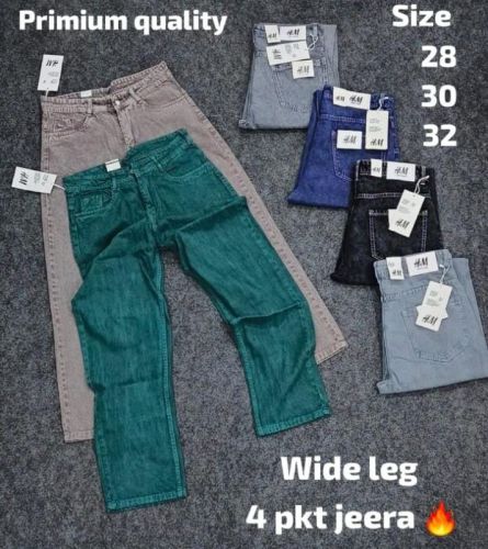 Ladies Premium Quality Wide Leg Denim Jeans