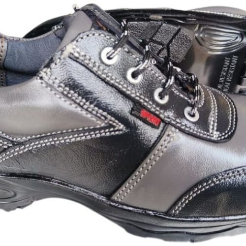 Softy Plain Leather Safety Shoes