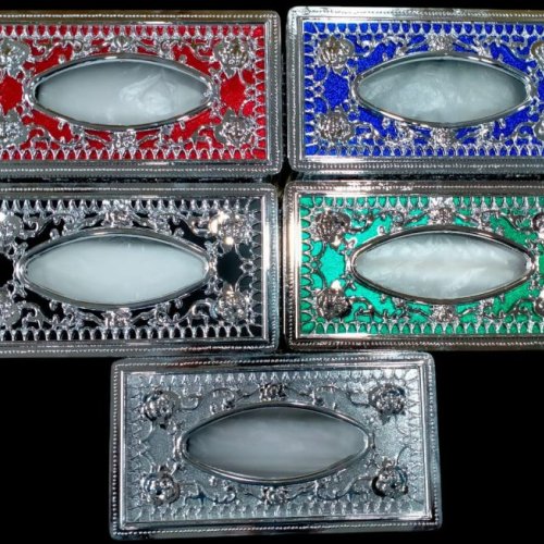 Rectangular Silver Tissue Napkin Holder