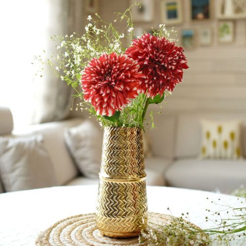 VA10074 Embossed Flower Vase