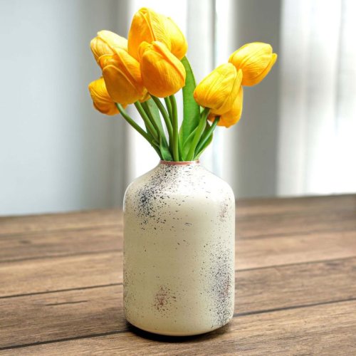 VA10031 Off White Flower Vase