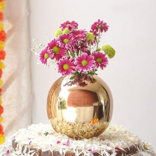 VA10084L Ball Shaped Flower Vase