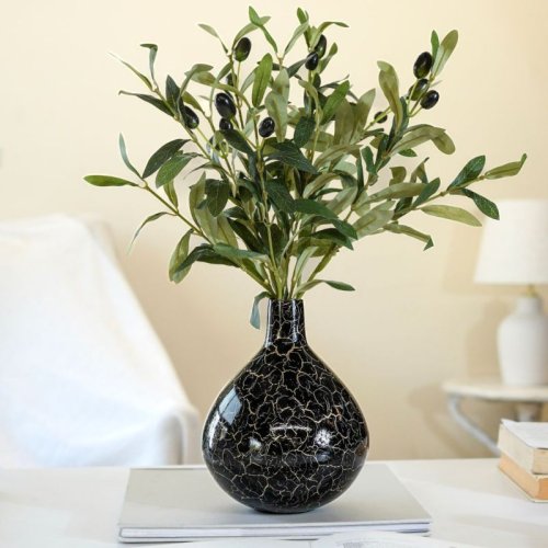 VA10091T Crackled Flower Vase