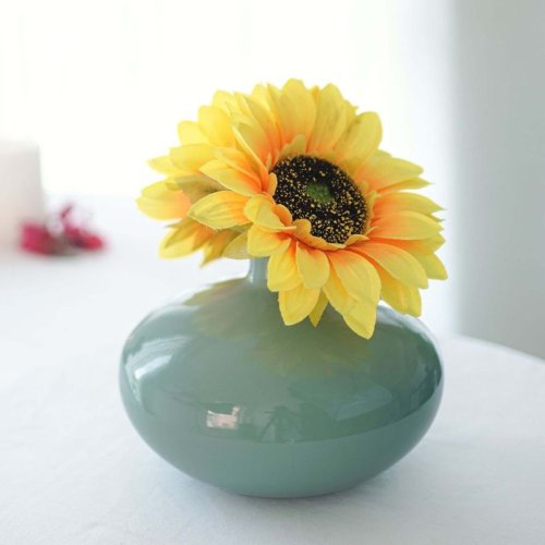 VA10093W Mist Green Flower Vase