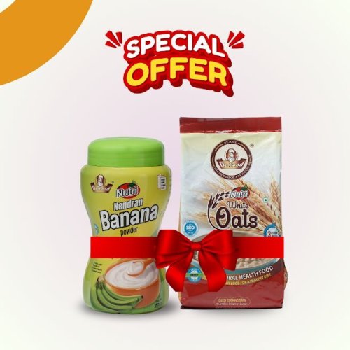 Banana Powder 400gm + 500gm White Oats