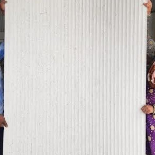 White Travertine Fluted Stone Veneer