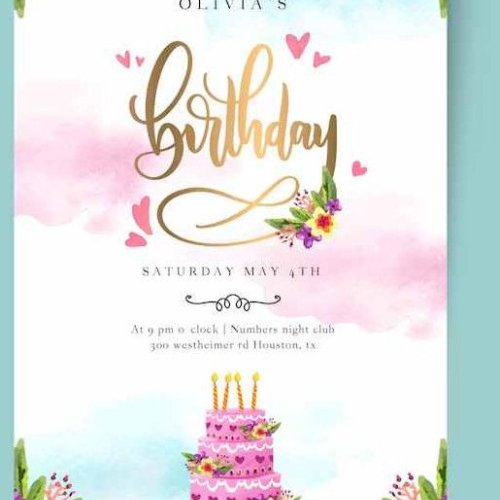 Birthday Invitation Cards