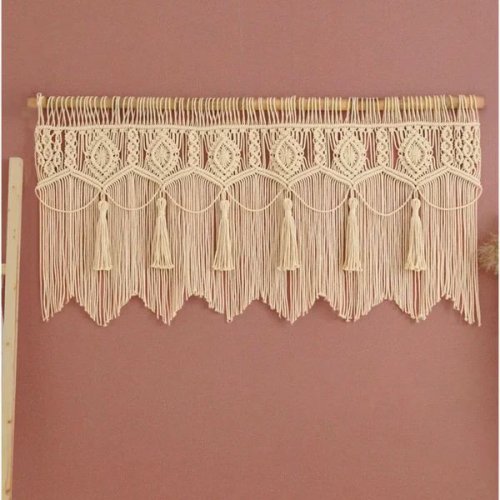 Handmade Macrame Valance Curtain