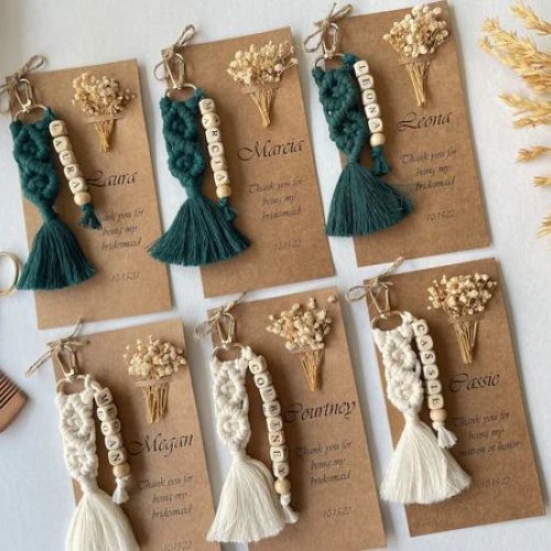 Handmade Personalized Macrame Keychain