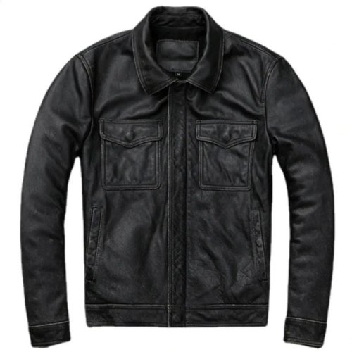 Mens Factory Made Leather Jacket