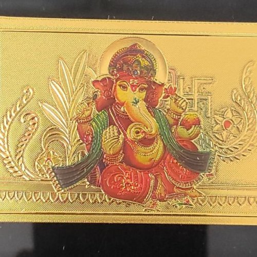 Golden Foil Hindu God Photo Frame