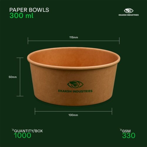 300ml Flat Paper Bowl