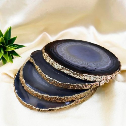Natural Brazilian Agate Stone Coasters