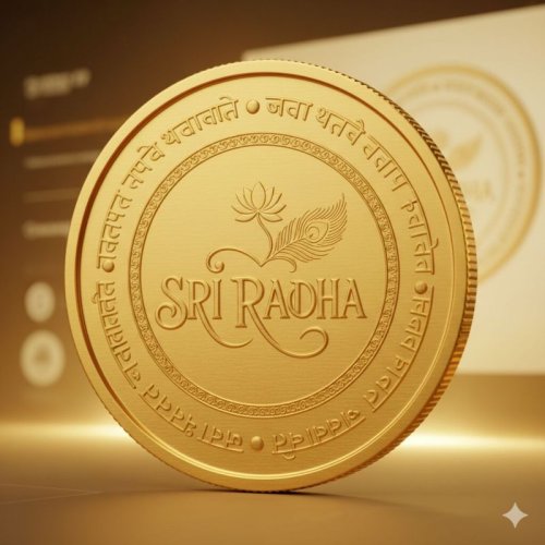 Sri Radha Ji Gold Coin
