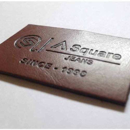 Leather Finish Embossed PU Label