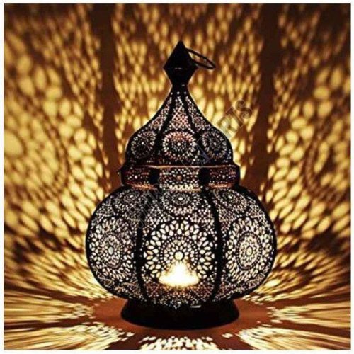 Filigree Black Tabletop Lantern