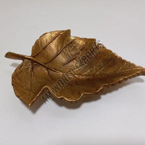 Golden Decorative Leaf Platter