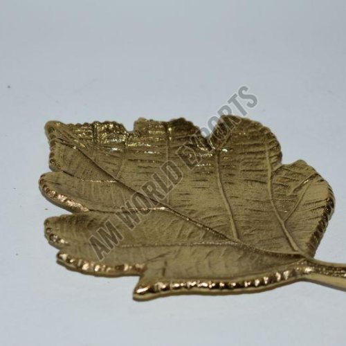 Golden Leaf Shaped Decorative Platter