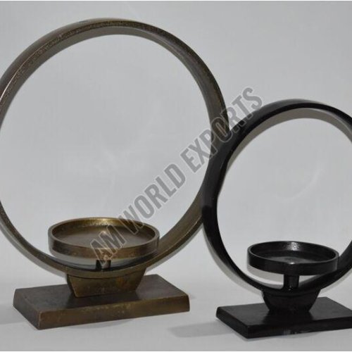 Modern Abstract Ring Candle Holder Set OF 2 Pcs