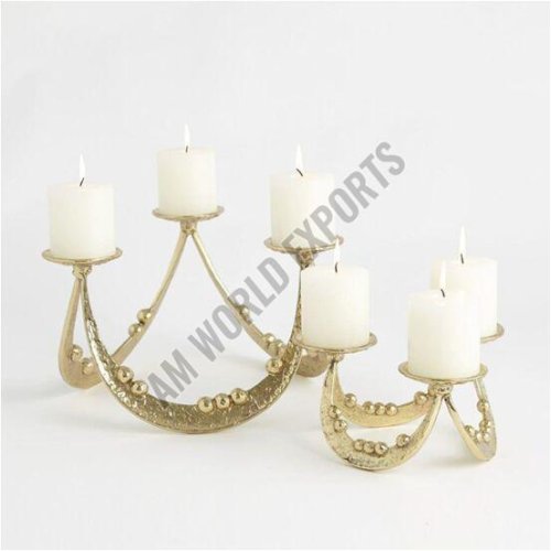 Modern Golden Arch Candle Holder Set OF 2 Pcs