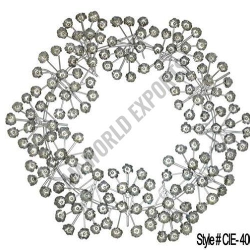 Silver Floral Cluster Wreath