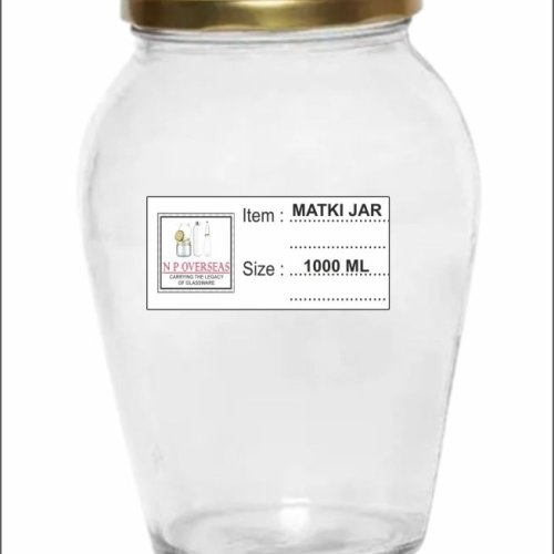 1000 Ml Glass Matki Jar