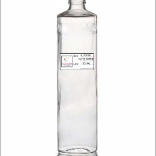 500 Ml Blue Pine Glass Water Bottle