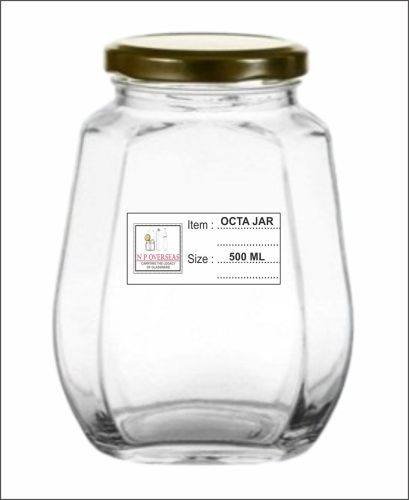 500 Ml Octa Glass Jar