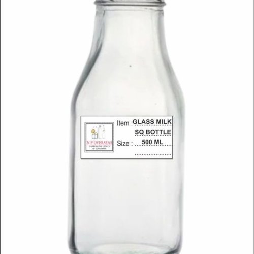 500 Ml Sq Glass Milk Bottle