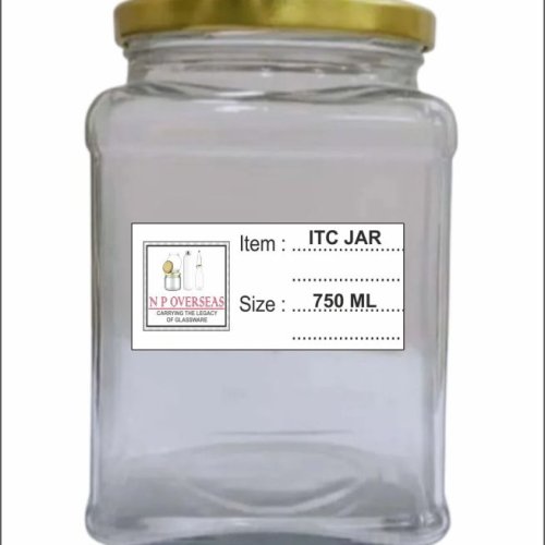750 ml itc square glass jar