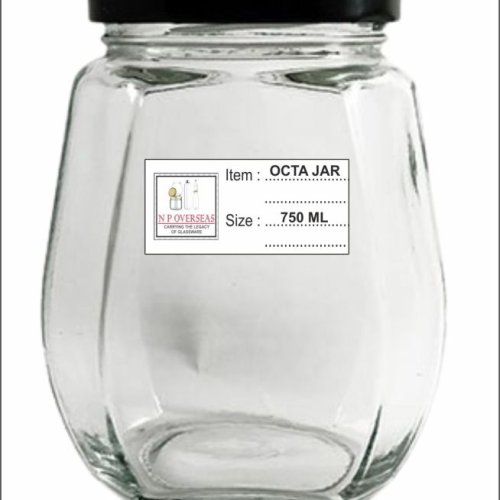 750 Ml Octa Glass Jar