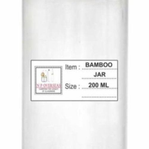 200 Ml Bamboo Glass Jar