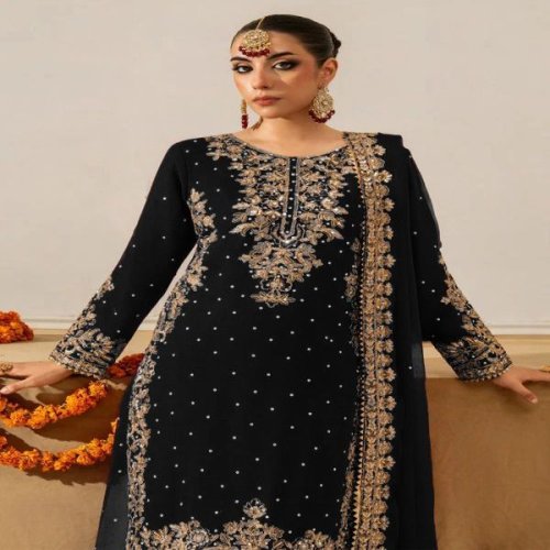 Ladies Designer Palazzo Embroidery Suits