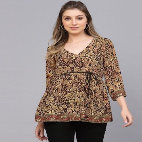Ladies Polyester Digital Printed Top
